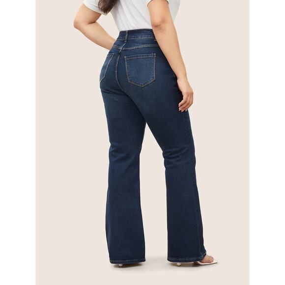 Size 24 BloomChic Bootcut Very Stretchy Mid Rise Medium Wash Sculpt Waist Jeans - Picture 4 of 6